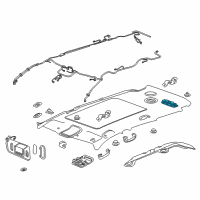 OEM 2021 GMC Acadia Reading Lamp Assembly Diagram - 23421324