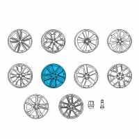 OEM 2017 Dodge Challenger Aluminum Wheel Diagram - 5LD371XFAA