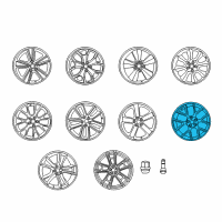 OEM 2020 Dodge Charger Aluminum Wheel Diagram - 6MN94RNWAA