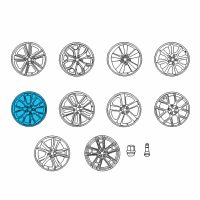 OEM 2020 Dodge Challenger Aluminum Wheel Diagram - 6MN92DD5AA