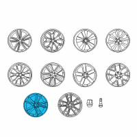 OEM 2017 Dodge Challenger Aluminum Wheel Diagram - 5PN35DX8AA
