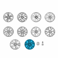 OEM 2020 Dodge Challenger Aluminum Wheel Diagram - 6CT34MALAC