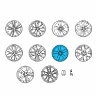 OEM Dodge Challenger Aluminum Wheel Diagram - 6CT35VXWAB