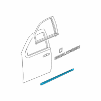 OEM 2012 Cadillac Escalade EXT Body Side Molding Diagram - 15876405