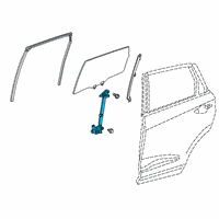 OEM Acura RDX Regulator, Rear R Door Diagram - 72710-TJB-A01