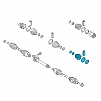 OEM 2016 Kia Sorento Boot Kit-Front Axle Differential Diagram - 49583C5100