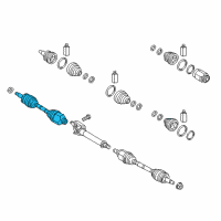 OEM 2019 Kia Sorento Shaft Assembly-Drive, RH Diagram - 49501C5480