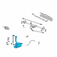 OEM 2003 Acura MDX Tank Set, Washer Diagram - 76840-S3V-A01