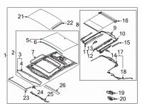 OEM 2021 Kia K5 W/STRIP-PANORAMAROOF Diagram - 81644L2000