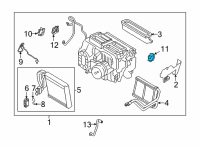OEM 2020 Nissan Altima Air Mix Actuator Assembly Diagram - 27732-5NA0A