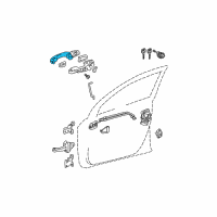 OEM 2011 Toyota RAV4 Handle, Outside Diagram - 69210-02110-A1