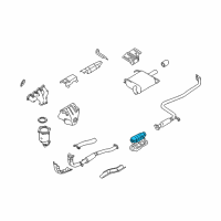 OEM 2000 Nissan Altima Three Way Catalytic Converter Diagram - 20800-9E725