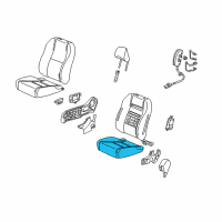 OEM 2011 Honda Insight Pad, L. FR. Seat Cushion Diagram - 81537-TM8-A01