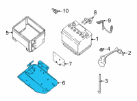 OEM Nissan Bracket Assembly-Battery Mounting Diagram - F4860-5VDMH