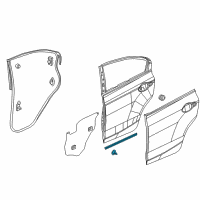 OEM 2014 Honda Civic Seal, RR. Door (Lower) Diagram - 72828-TS6-H01