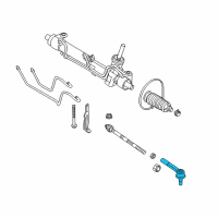 OEM Saturn Outer Tie Rod Diagram - 93186332