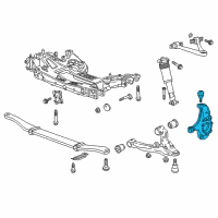 OEM 2015 Chevrolet Corvette Steering Knuckle Diagram - 84506879