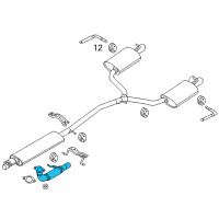 OEM 2012 Ford Explorer Front Pipe Diagram - DB5Z-5G274-A