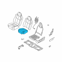 OEM Seat Cushion Pad Diagram - 2C3Z-25632A23-AA