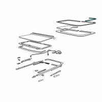 OEM 1993 Cadillac Fleetwood Weatherstrip Diagram - 12536417