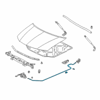 OEM 2005 Acura MDX Wire Assembly, Hood Diagram - 74130-S3V-A01