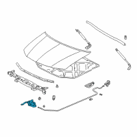 OEM Lock Assembly, Hood Diagram - 74120-S3V-A11