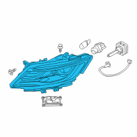 OEM 2015 Lincoln MKC Headlamp Housing Diagram - EJ7Z-13008-G