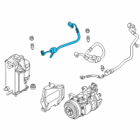 OEM 2018 BMW 530i Pressure Hose, Compressor-Condenser Diagram - 64-53-9-309-004