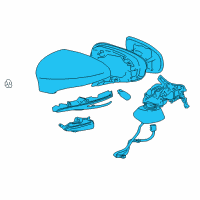 OEM 2018 Lexus GS450h Mirror Assembly, Outer Rear Diagram - 87910-30E30-J2