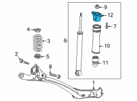 OEM Chevrolet Trailblazer Shock Mount Diagram - 42481492