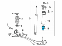 OEM Chevrolet Trailblazer Strut Bumper Diagram - 42599563