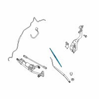 OEM 2009 Nissan Sentra Window Wiper Blade Assembly Diagram - 28890-ZE91A