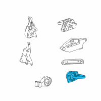 OEM Buick LaCrosse Side Transmission Mount Diagram - 13322175