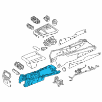 OEM 2015 Hyundai Equus Reinforcement Assembly-Rear Console Diagram - 84613-3N910