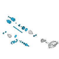OEM GMC Envoy XL Axle Assembly Diagram - 26079789