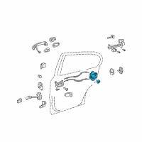 OEM 2011 Lexus GS350 Rear Door Motor Lock Assembly, Right Diagram - 69050-30491