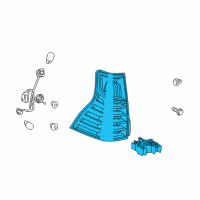 OEM 2011 Lexus GX460 Lens & Body, Rear Combination Lamp Diagram - 81561-60841