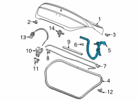 OEM 2020 Cadillac CT4 Hinge Diagram - 84859011