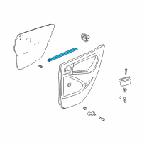 OEM 2003 Toyota Echo Weatherstrip Diagram - 68173-52051