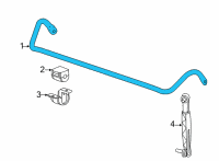 OEM 2021 Cadillac CT4 Stabilizer Bar Diagram - 84143821