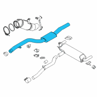 OEM BMW 540i xDrive Front Silencer Diagram - 18-30-8-652-304