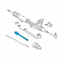 OEM Ford Thunderbird Inner Tie Rod Diagram - XW4Z-3A131-DA