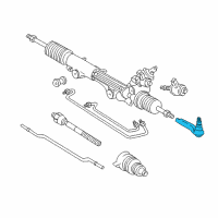 OEM 2006 Lincoln LS Outer Tie Rod Diagram - 3W4Z-3A130-AB