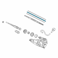 OEM Honda CR-V Blade Rubber Diagram - 76732-T0A-003
