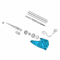 OEM 2013 Honda CR-V Motor Complete Wiper Diagram - 76710-T0A-003