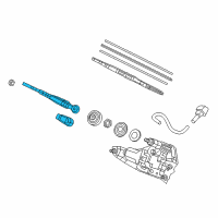 OEM Honda CR-V Arm, Rear Wiper Diagram - 76720-T0A-003