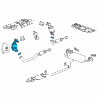 OEM Cadillac XT5 Converter & Pipe Diagram - 84131556