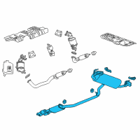 OEM Cadillac XT5 Muffler & Pipe Diagram - 84048839