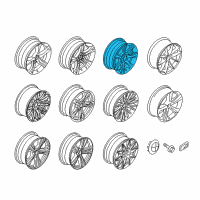 OEM 2015 BMW 435i xDrive DISK WHEEL, LIGHT ALLOY, IN Diagram - 36-11-6-889-182