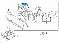 OEM Hyundai Gasket-EGR Pipe Diagram - 28493-2S000